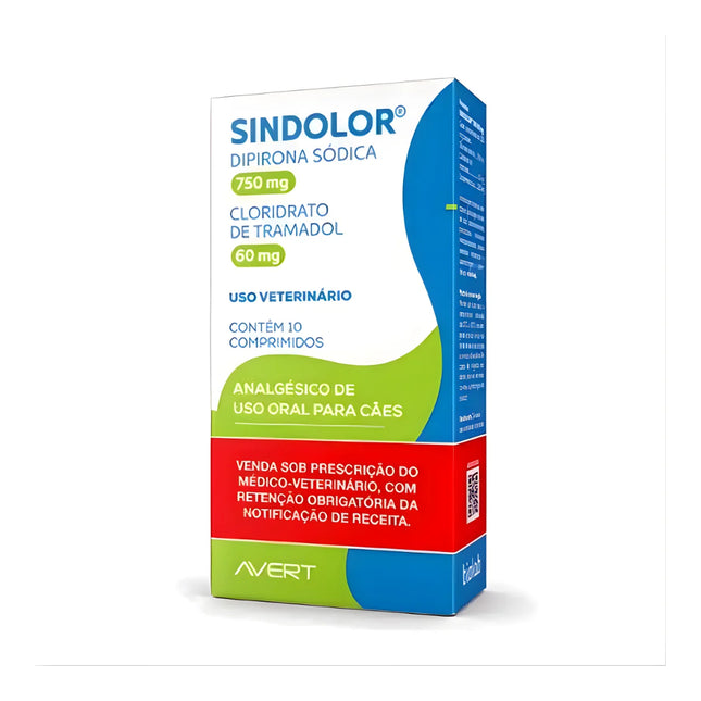 Sindolor 750 mg/60 mg C/10 Comprimidos – Analgésico Veterinário AVERT