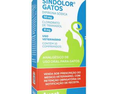 Sindolor® Gatos 50 mg/8 mg – Caixa com 10 Comprimidos