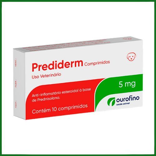 Anti-inflamatório Ourofino Prediderm 5mg para Cães