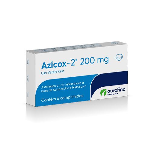 Anti-inflamatório Ourofino Azicox 2 200mg para Cães