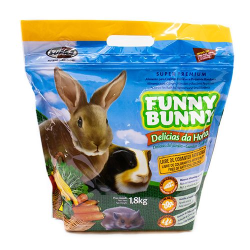 Ração Seca Funny Bunny Delícias da Horta para Roedores