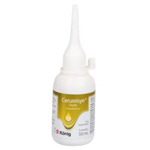 Produto Otológico König Cerumisyn 50ml para Cães e Gatos