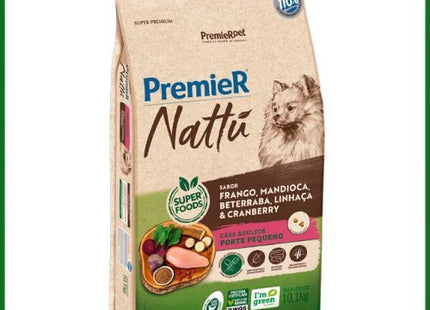 Ração Seca Premier Nattu Mandioca para Cachorros Adultos de Porte Pequeno