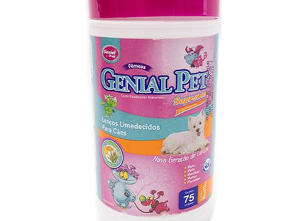 Lenço Umedecido Genial Pet Femeas para Cachorros