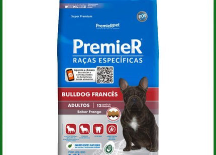 Ração Seca Premier para Cachorros Adultos da Raça Bulldog Francês