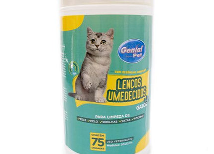 Lenço Umedecido Genial Pet para Gatos