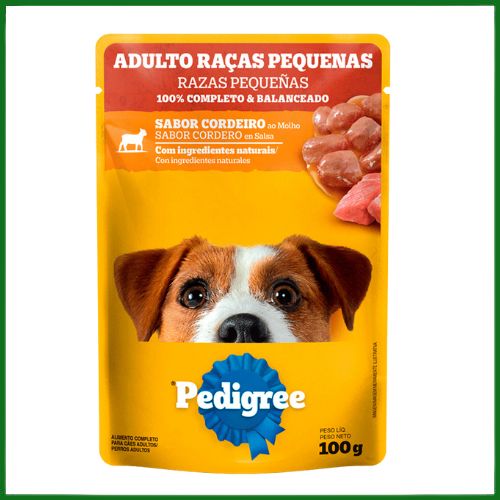 Ração Úmida Pedigree Cordeiro para Cachorros Adultos de Porte Pequeno