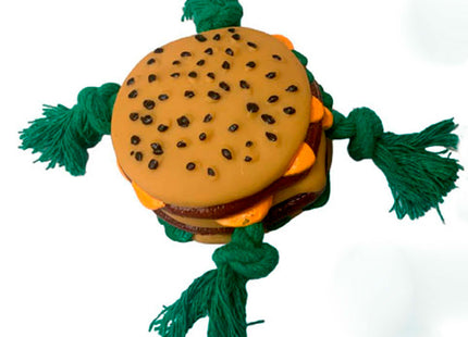 X-Burguer com Corda – Brinquedo Mordedor para Cães PetGrows