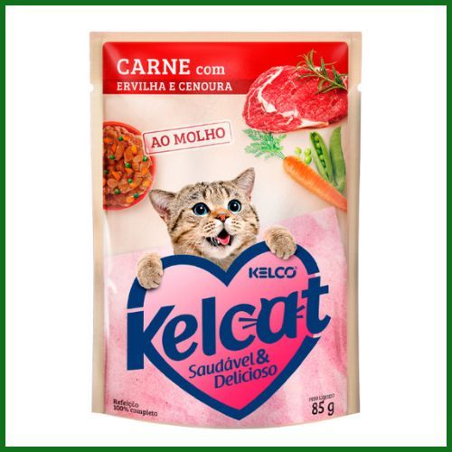Ração Úmida Kelcat Carne para Gatos