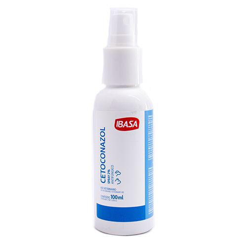 Antifúngico Ibasa Cetoconazol Spray 2% para Cachorros e Gatos