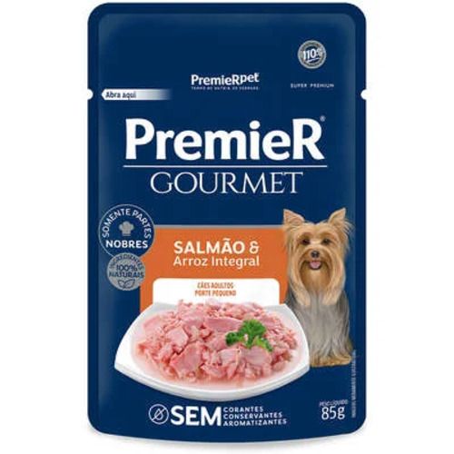 Ração Úmida Premier Gourmet Salmão para Cachorros Adultos de Porte Pequeno