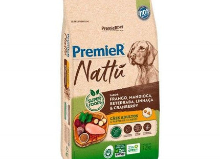 Ração Seca Premier Nattu Mandioca para Cachorros Adultos