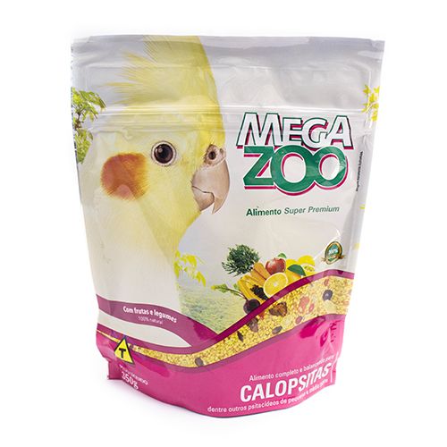 Ração Seca Mega Zoo Frutas e Legumes para Calopsitas