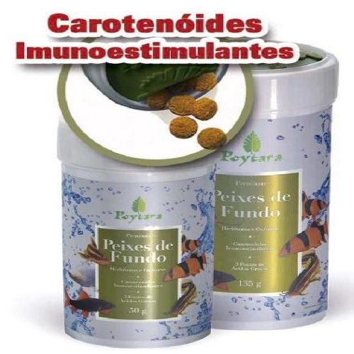 Ração Seca Poytara Carnívoros de Fundo para Peixes