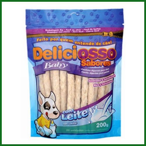 Petisco Deliciosso Baby Leite para Cachorros de Porte Médio