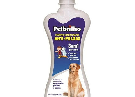 Shampoo Dermatológico Petbrilho Anti-Pulgas 3em1 500ml para Cachorros