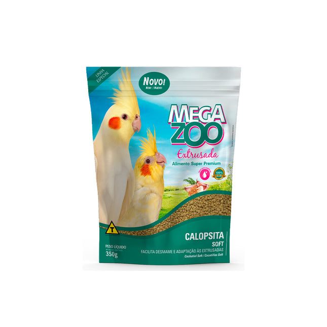 Megazoo Calopsita Soft 350 g – Ração Extrusada Super Premium para Calopsitas