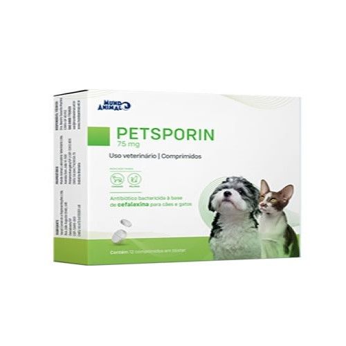 Antibiótico Inove Petsporin 75mg para Cães e Gatos