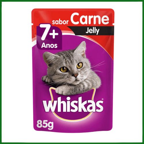 Ração Úmida Whiskas Jelly para Gatos Sênior