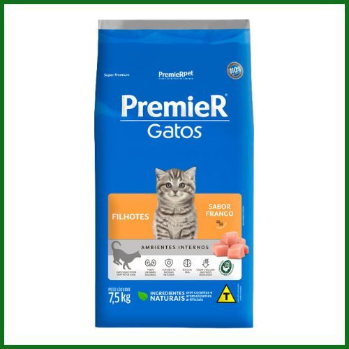 Ração Seca Premier para Gatos Filhotes de Ambiente Interno