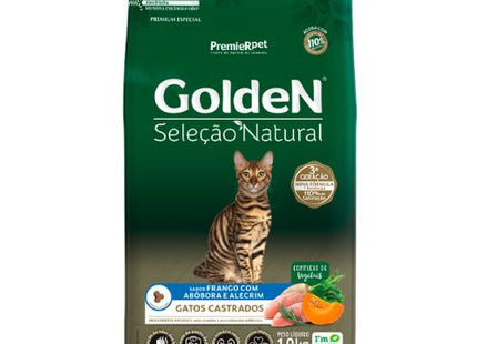 Ração Seca Golden Selection Natural Abóbora para Gatos Adultos Castrados