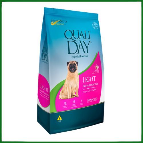Ração Seca Qualiday Light e Aveia para Cachorros de Porte Pequeno