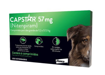 Antiparasitário Interno Capstar 57mg para Cachorros