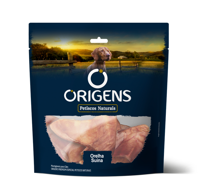 Origens PN Orelha Suína 40 g – Petisco Natural para Cães