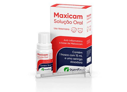 Anti-inflamatório Ourofino Maxicam Solução Oral 15ml para Cães