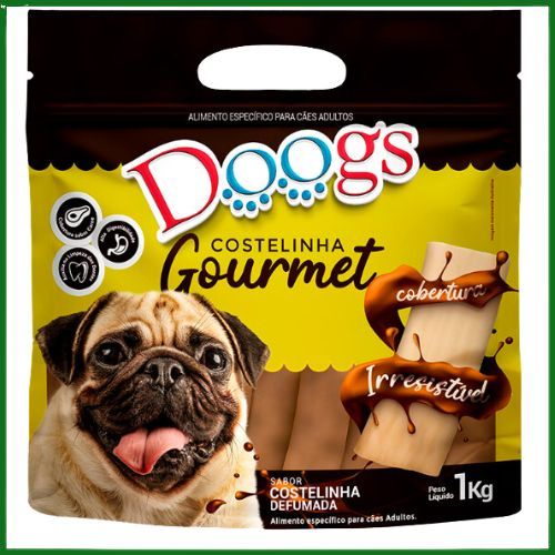 Snack Doogs Costelinha Defumada Gourmet para Cachorros de Porte Médio