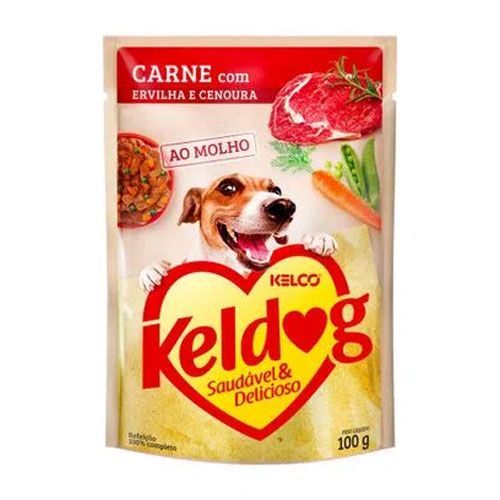 Ração Úmida Keldog Carne para Cachorros