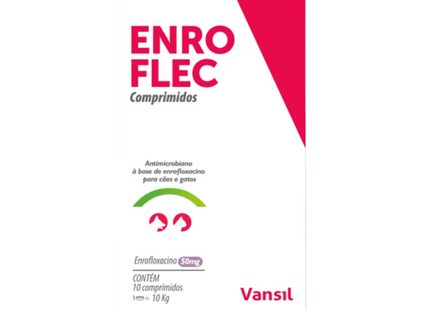 Enro Flec Comprimidos — Enrofloxacino 50 mg / 150 mg (10 comprimidos)