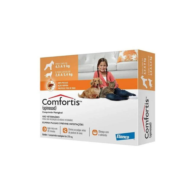 Comfortis 270 mg – Comprimido Mastigável Antipulgas (4,5–9 kg)