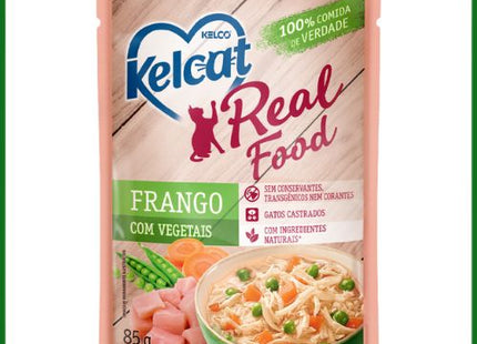 Ração Úmida Kelcat Real Food Frango com Arroz para Gatos