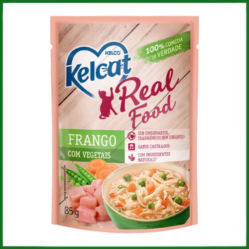 Ração Úmida Kelcat Real Food Frango com Arroz para Gatos
