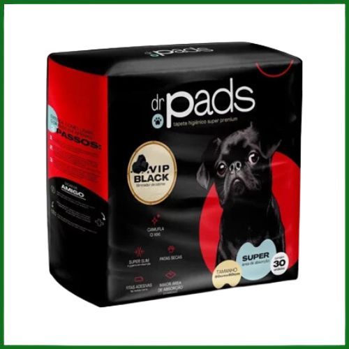 Tapete Higiênico Phoenix Black Pads 80x60 para Cães
