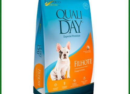 Ração Seca Qualiday Frango e Arroz para Cachorros Filhotes