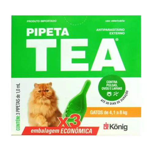Antiparasitário Externo König Pipeta Tea para Gato