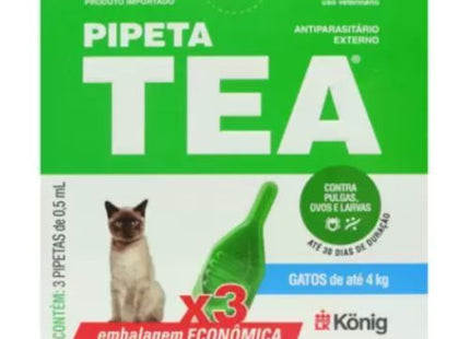 Antiparasitário Externo König Pipeta Tea 0,5ml para Gato