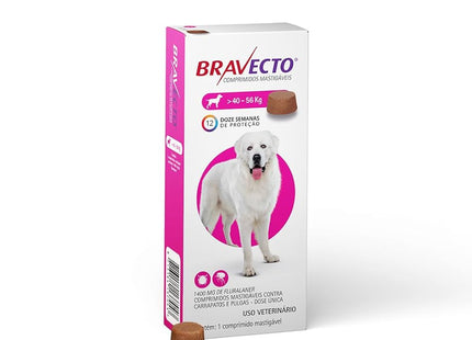 Bravecto 1400 mg – Comprimido Mastigável para Cães (40–56 kg)