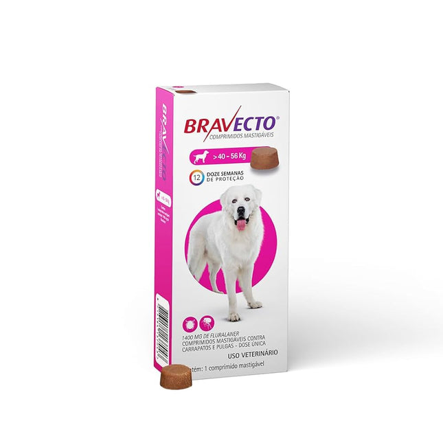Bravecto 1400 mg – Comprimido Mastigável para Cães (40–56 kg)
