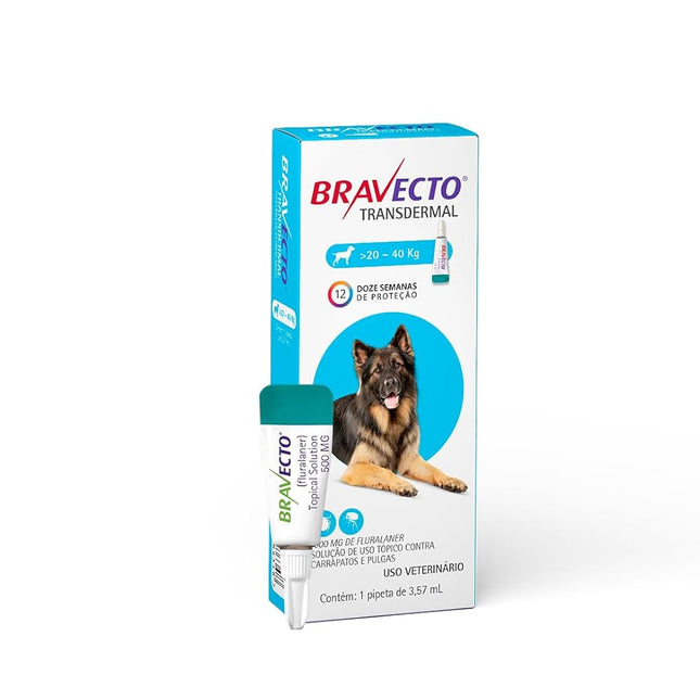 Bravecto Transdermal Cães 20–40 kg – 1000 mg