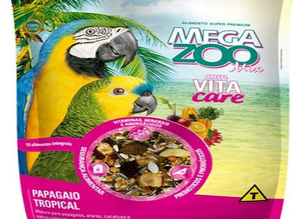 Ração Seca Mega Zoo Mix para Papagaios Tropicais