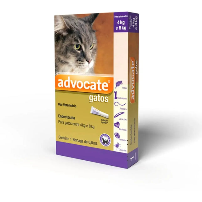 Advocate Gatos 0,8 ml (4 a 8 kg) – pipeta única