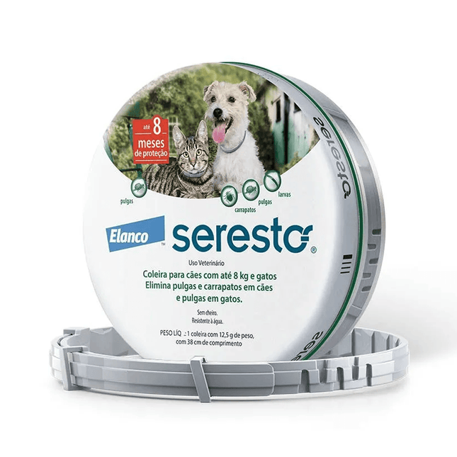 Seresto Coleira P (Até 8 kg) – Antipulgas e Carrapatos