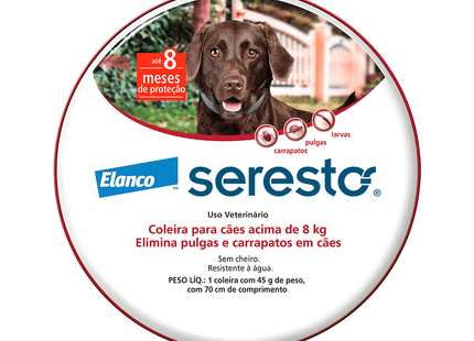 Seresto Coleira G (Acima de 8 kg) – Antipulgas e Carrapatos
