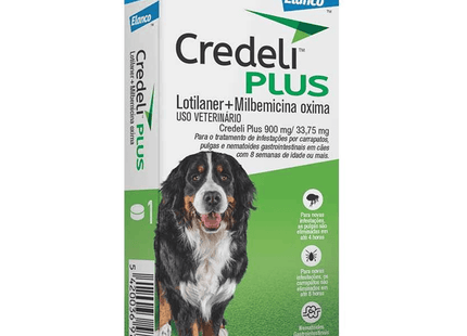 Credeli Plus 900 mg – Antiparasitário Oral para Cães de 22–45 kg