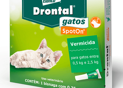Drontal Gatos SpotOn 0,35 ml (0,5 – 2,5 kg) – Pipeta Spot‑On