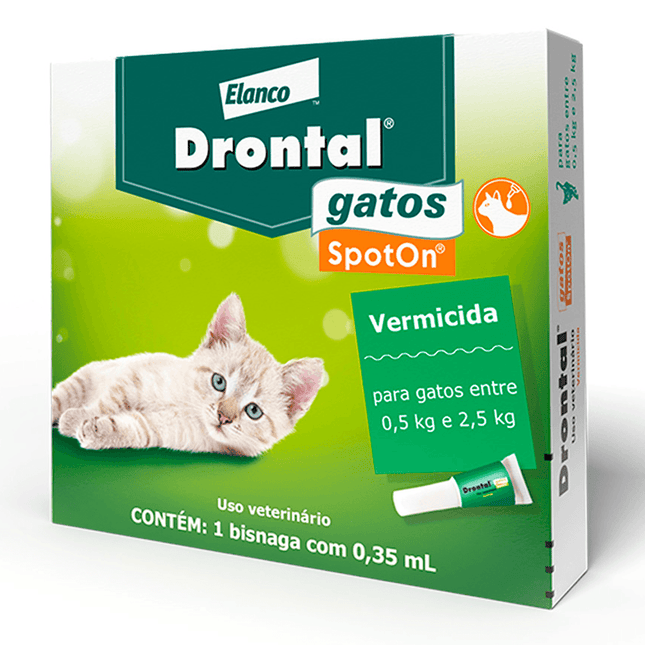 Drontal Gatos SpotOn 0,35 ml (0,5 – 2,5 kg) – Pipeta Spot‑On