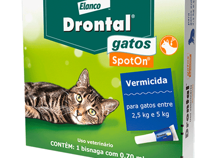 Drontal Gatos SpotOn 0,7 ml (2,5 – 5 kg) – Pipeta Spot‑On